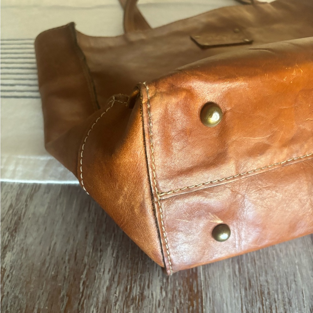 🌿🦋 Patricia Nash Brown Leather Tote Bag - Picture 9 of 14